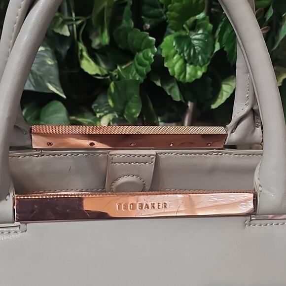 Ted Baker Anabel Large Leather Gray Women's  Tote Bag ( No Crossbody Strap) - Picture 5 of 16